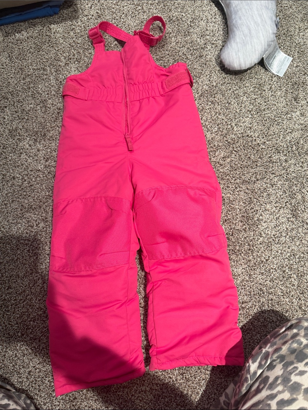 Cat & Jack Hot Pink Kids Snow Overalls